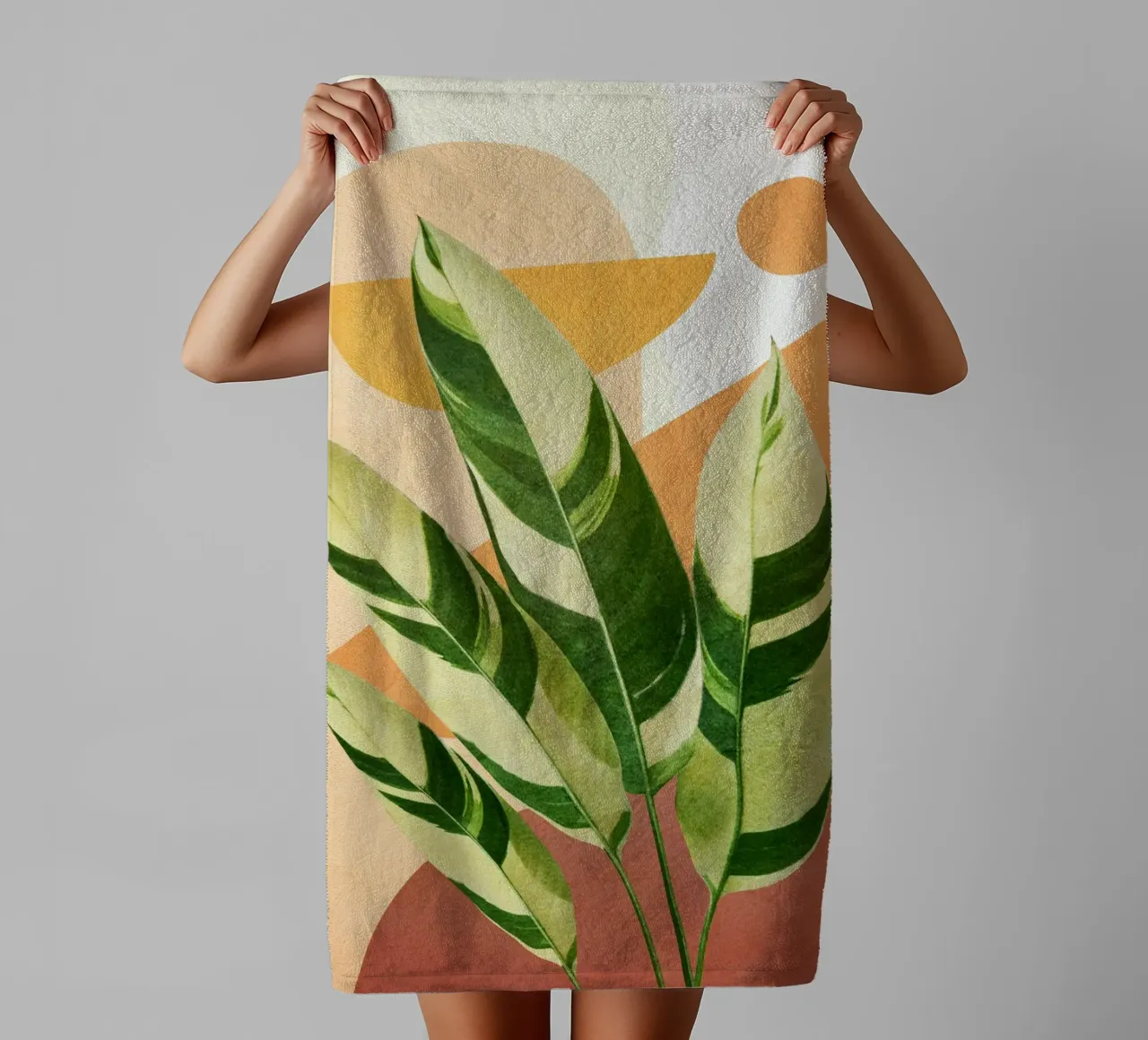 Summer Banana Leaves asciugamano da bagno da Flow Line