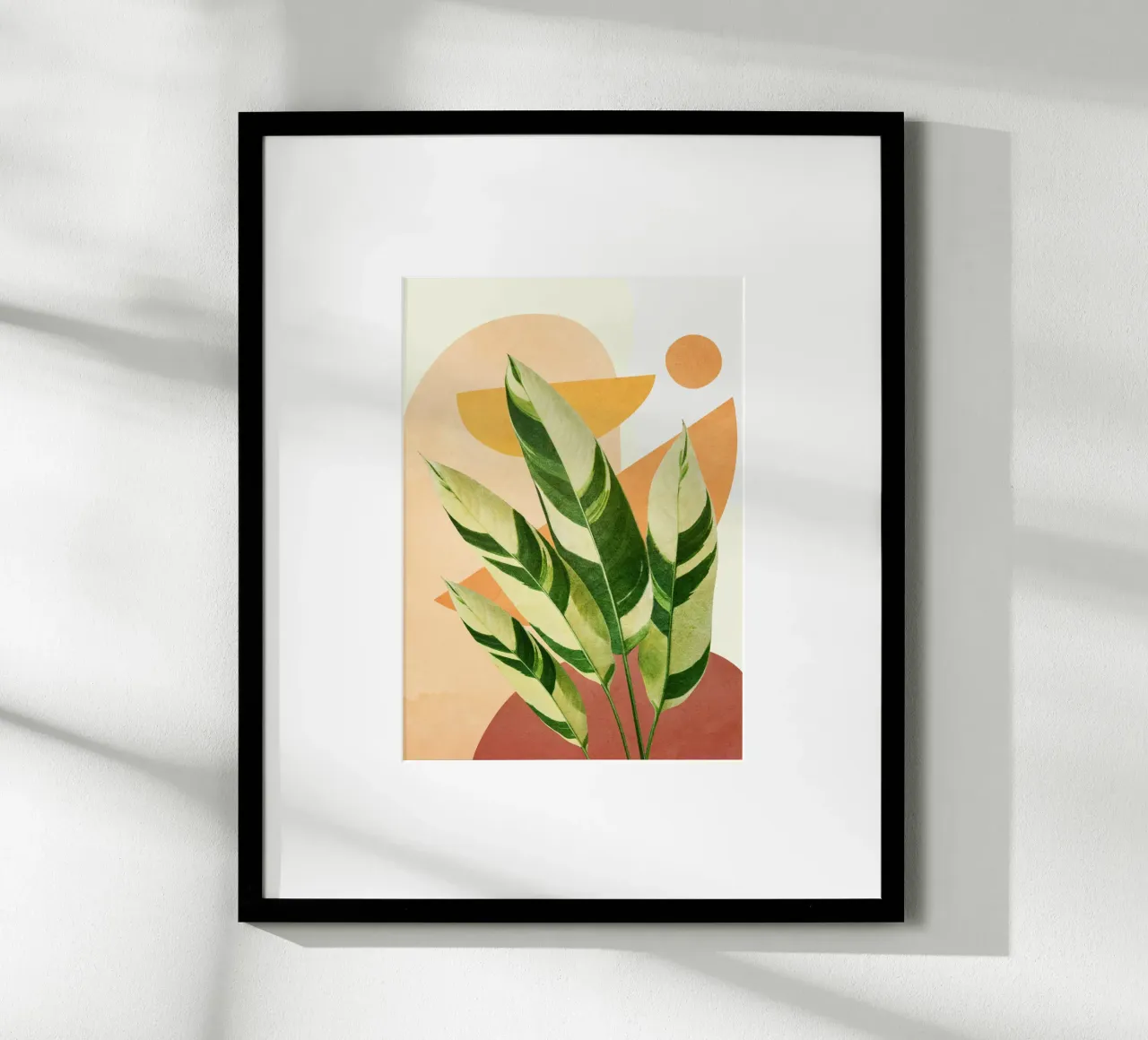Summer Banana Leaves poster met aluminium frame van Flow Line