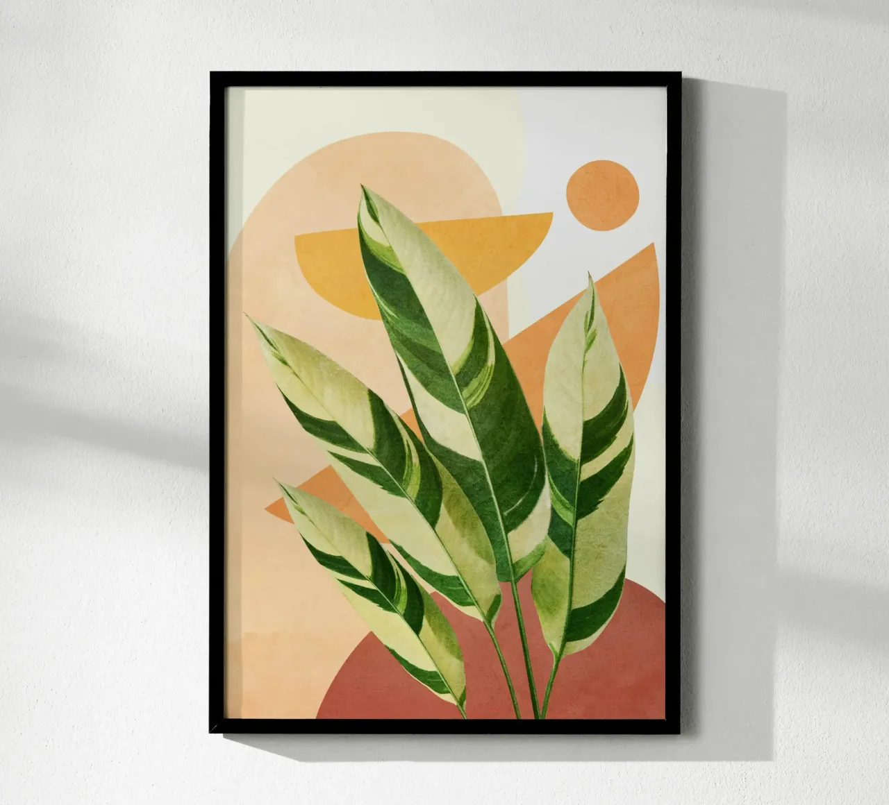 Summer Banana Leaves poster met aluminium frame van Flow Line
