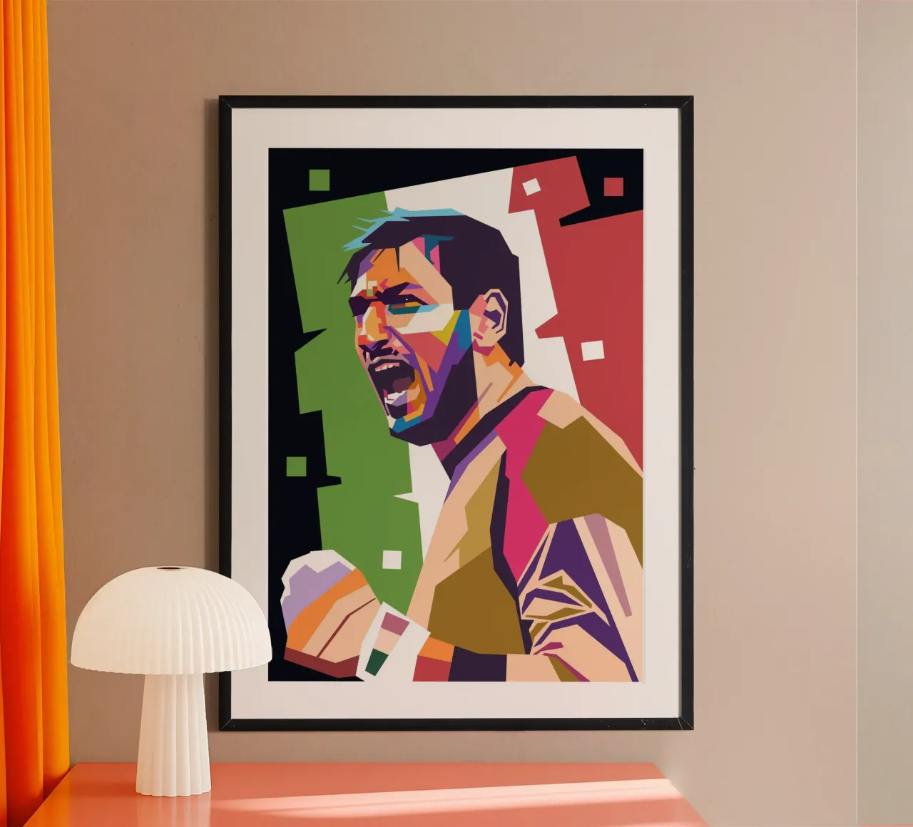 Donnarumma icona del calcio poster con telaio in plastica da Hantamrata