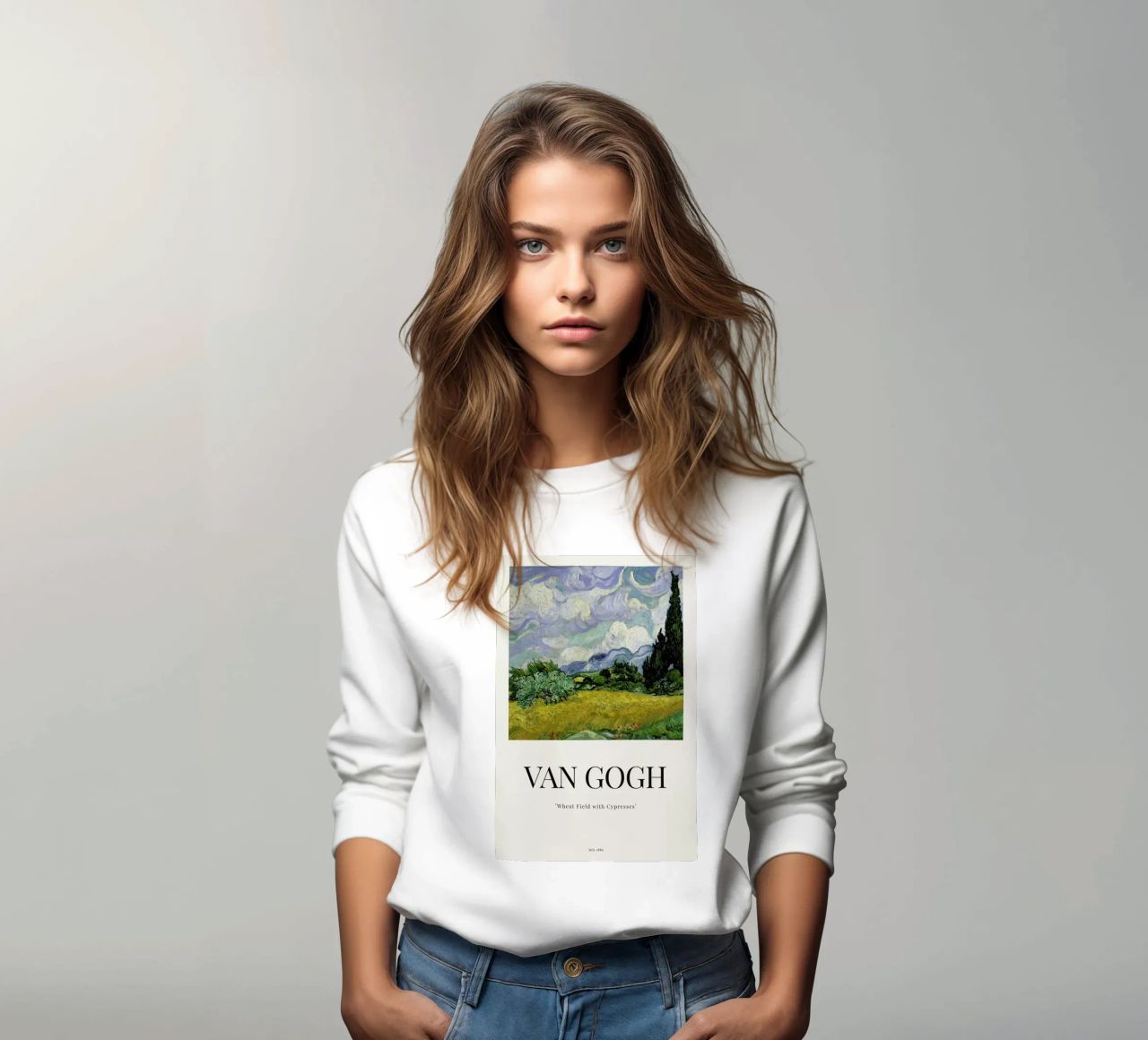 van Gogh - Wheat Field with Cypresses sweatshirt by ARTOTHEK