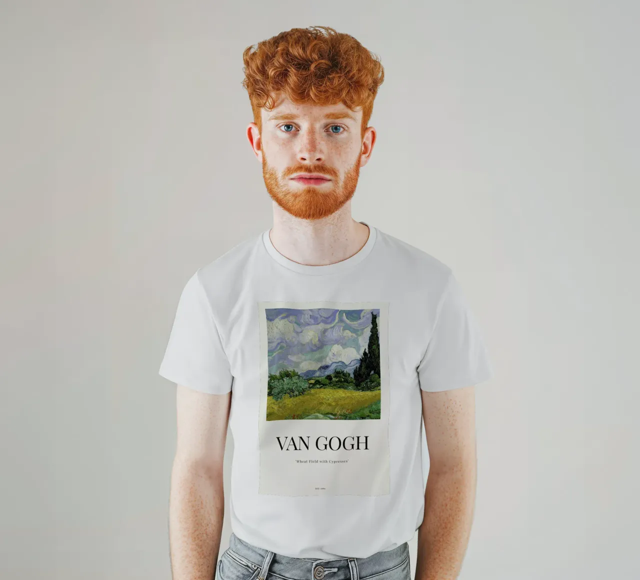 van Gogh - Wheat Field with Cypresses t-shirt da ARTOTHEK