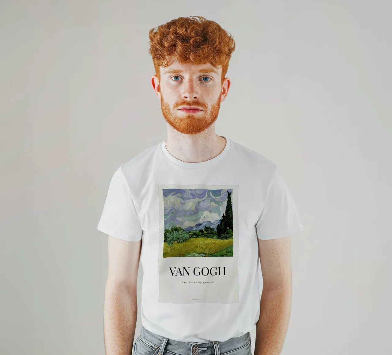 van Gogh - Wheat Field with Cypresses t-shirt da ARTOTHEK
