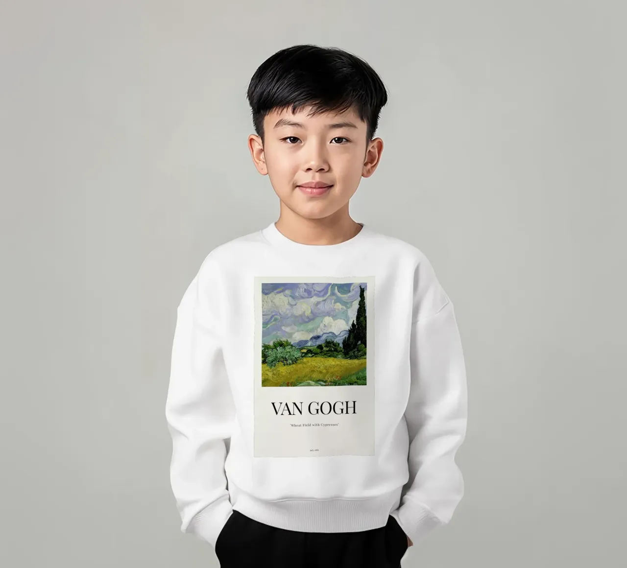 van Gogh - Wheat Field with Cypresses sudadera para niño de ARTOTHEK