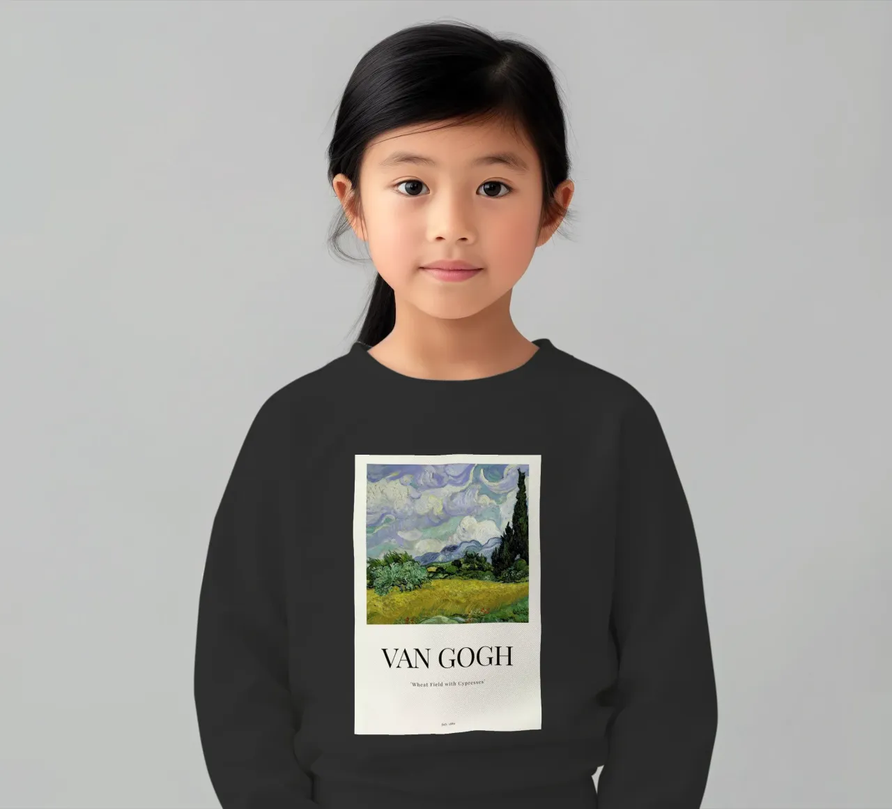 van Gogh - Wheat Field with Cypresses felpa bambino da ARTOTHEK