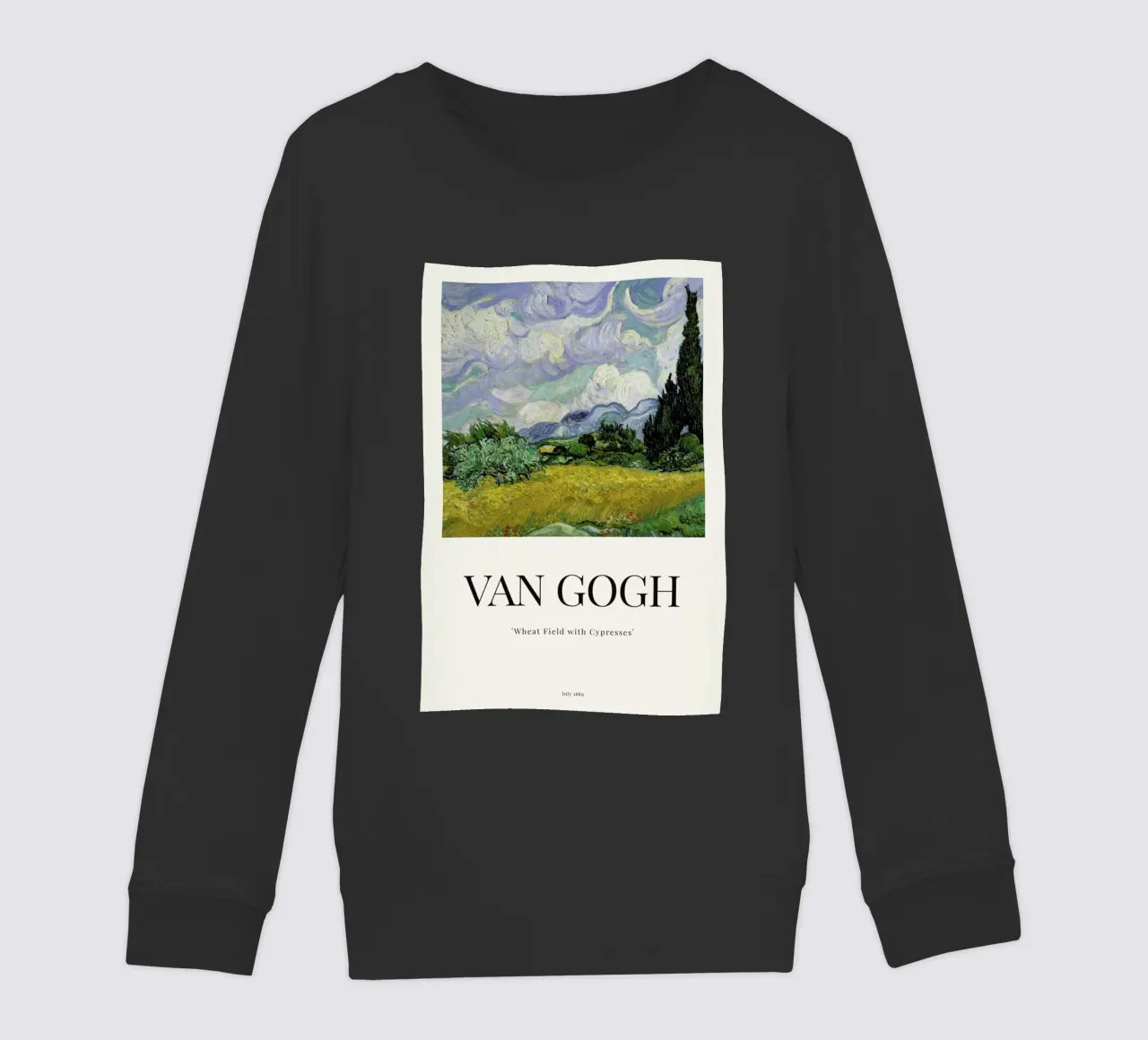 van Gogh - Wheat Field with Cypresses felpa bambino da ARTOTHEK