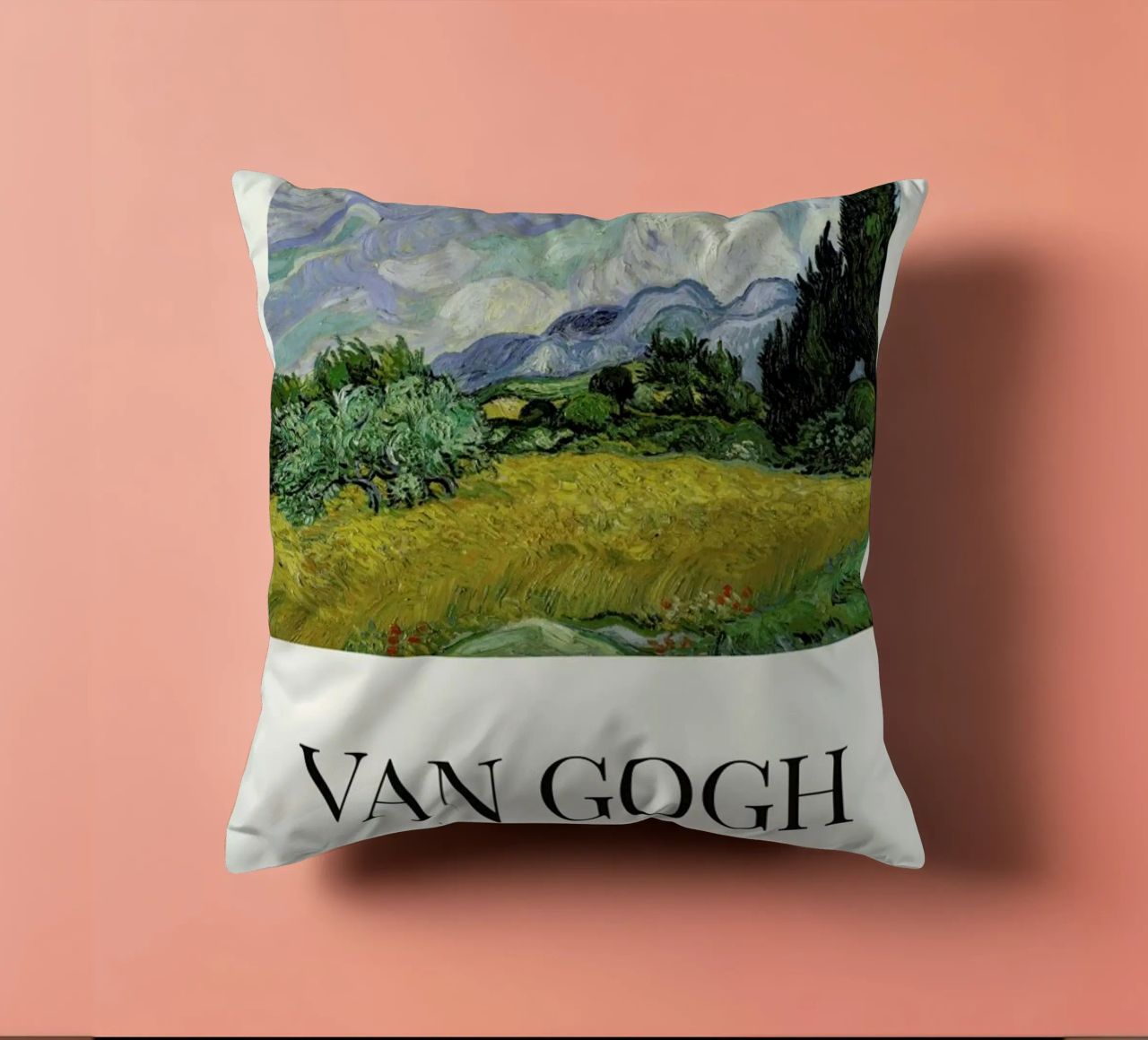 van Gogh - Wheat Field with Cypresses cuscino da ARTOTHEK