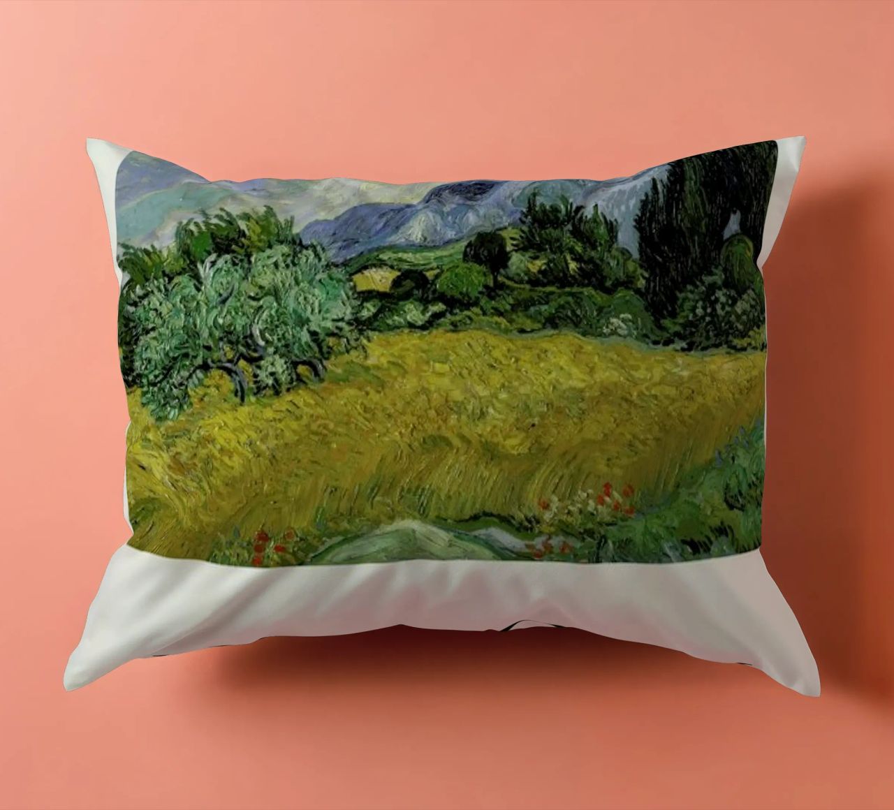 van Gogh - Wheat Field with Cypresses cuscino da ARTOTHEK