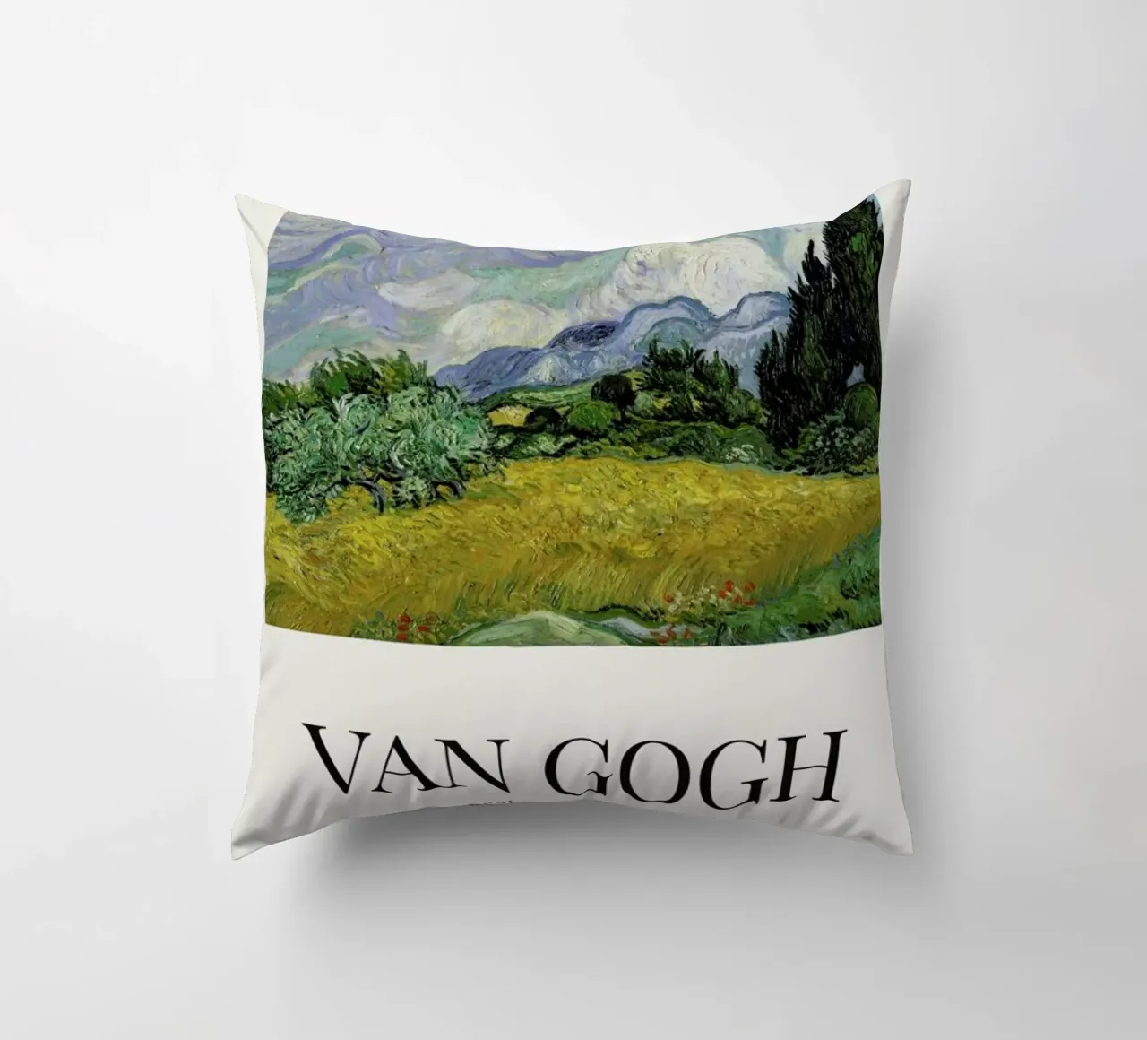 van Gogh - Wheat Field with Cypresses cojín de ARTOTHEK