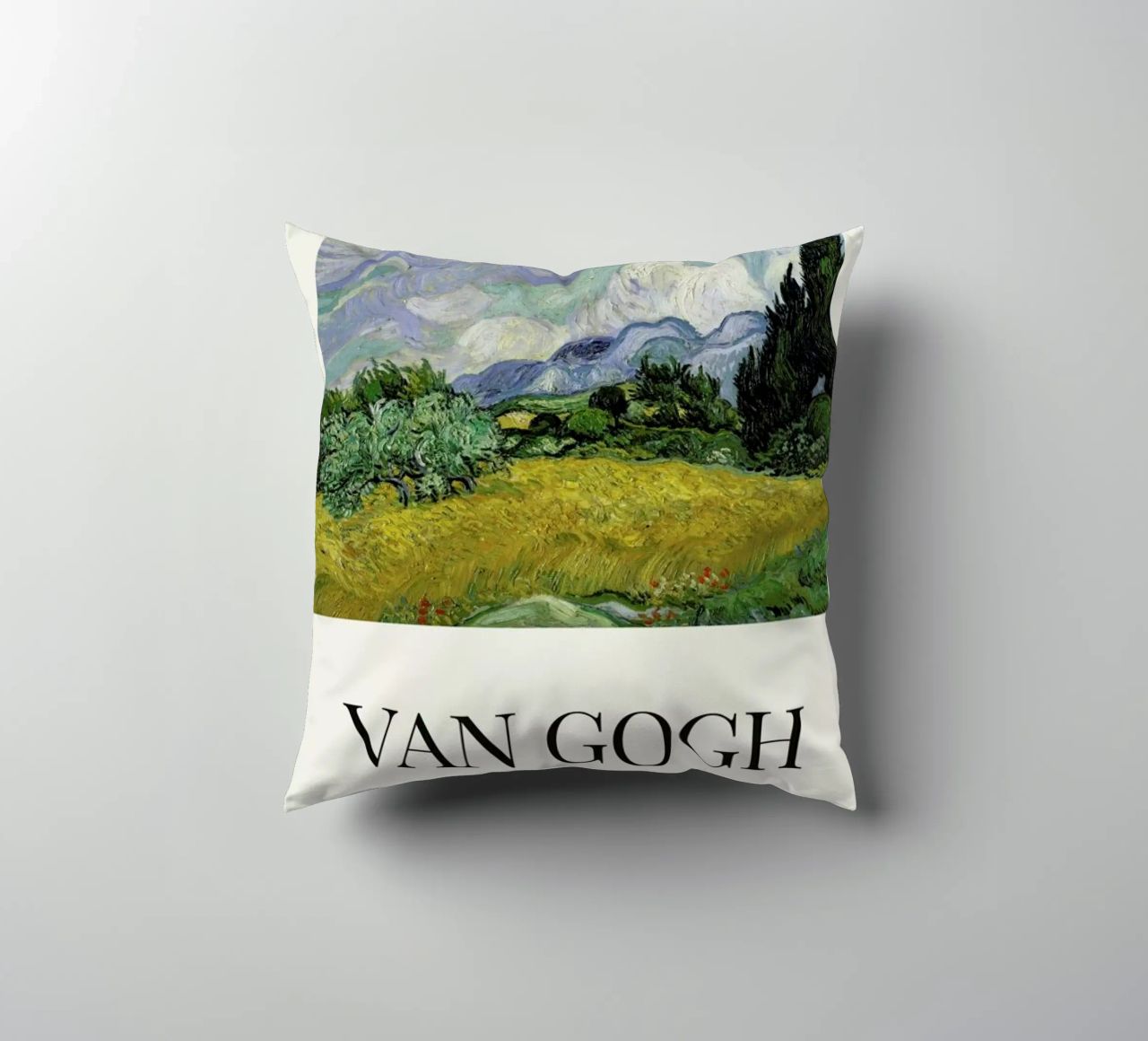 van Gogh - Wheat Field with Cypresses cuscino da ARTOTHEK