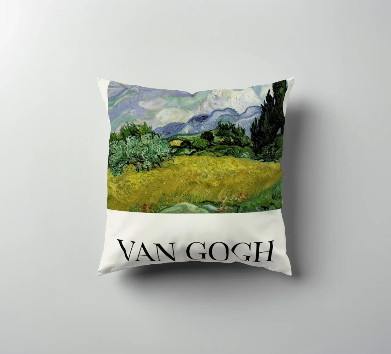 van Gogh - Wheat Field with Cypresses cojín de ARTOTHEK
