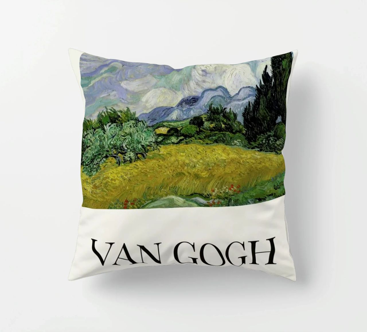 van Gogh - Wheat Field with Cypresses cuscino da ARTOTHEK