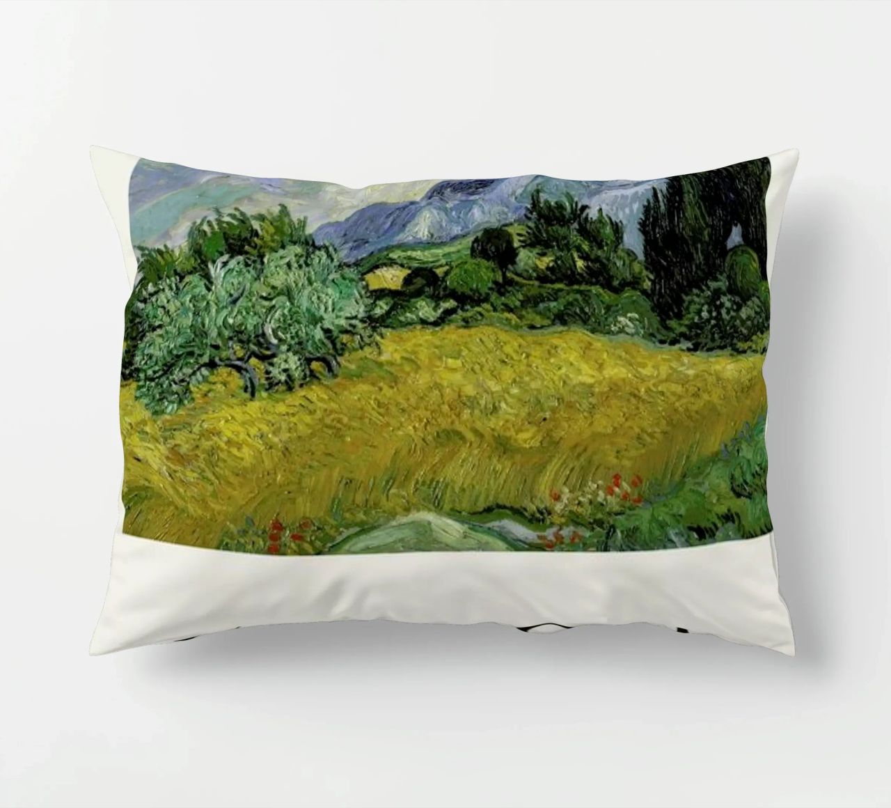 van Gogh - Wheat Field with Cypresses cuscino da ARTOTHEK