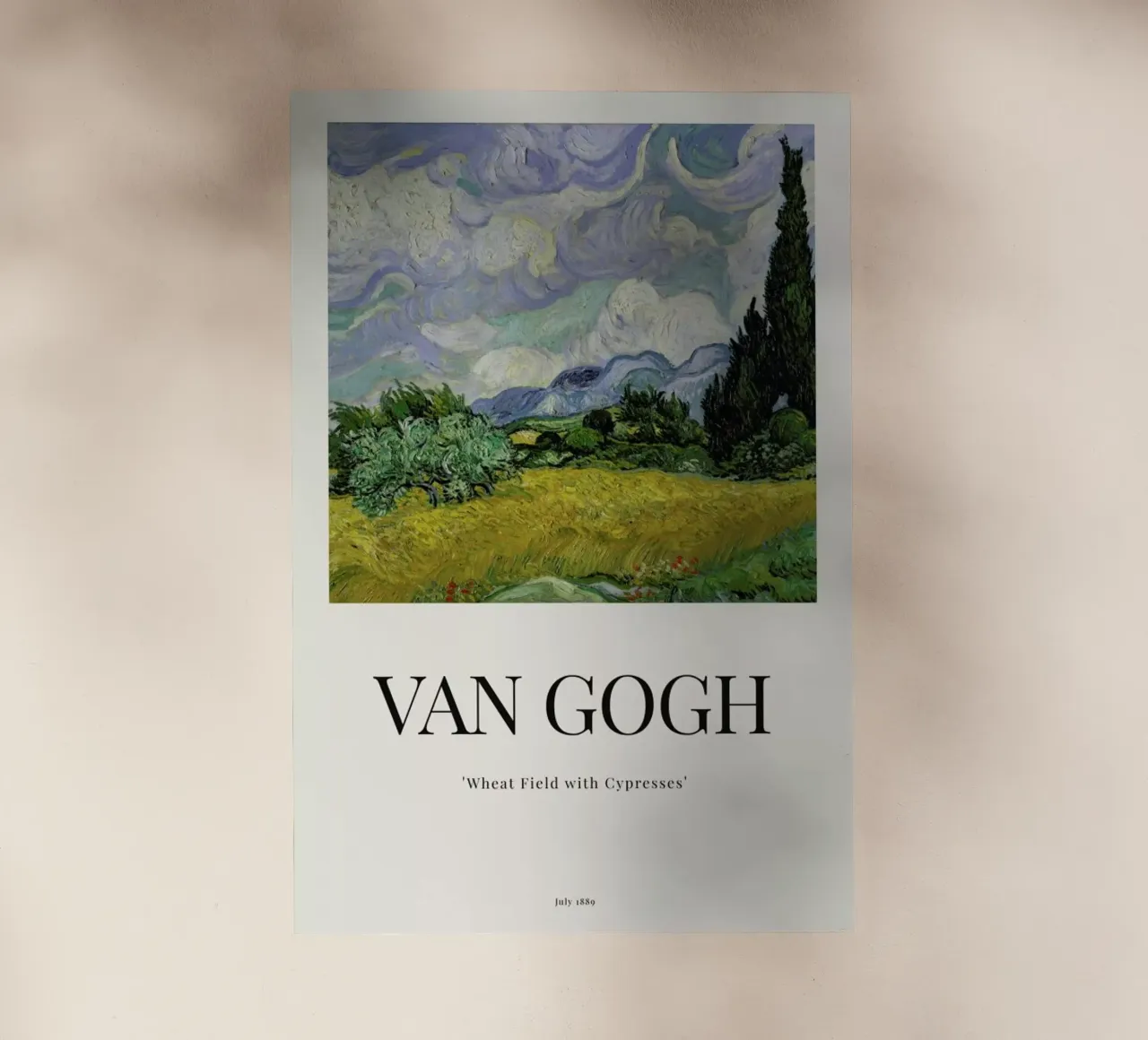 van Gogh - Wheat Field with Cypresses pellicola backlit da ARTOTHEK