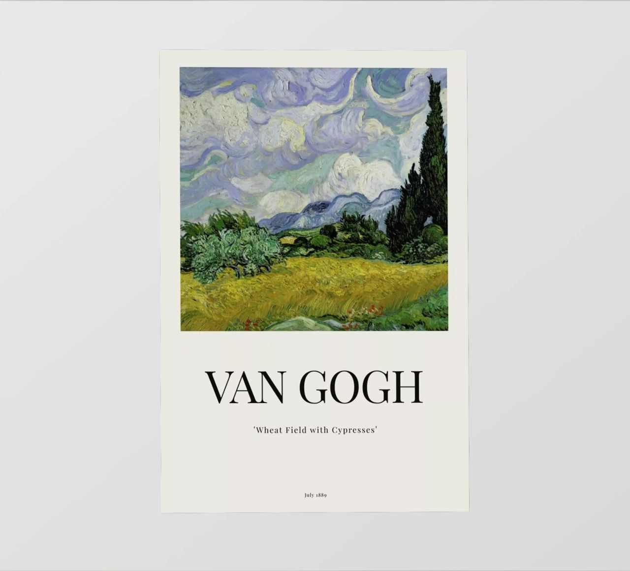 van Gogh - Wheat Field with Cypresses pellicola backlit da ARTOTHEK
