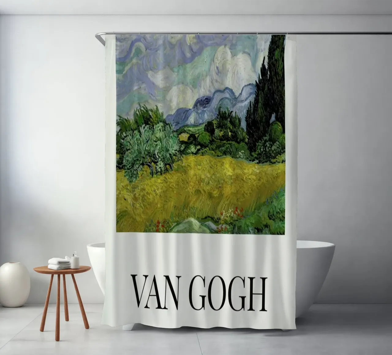 van Gogh - Wheat Field with Cypresses tenda da doccia da ARTOTHEK