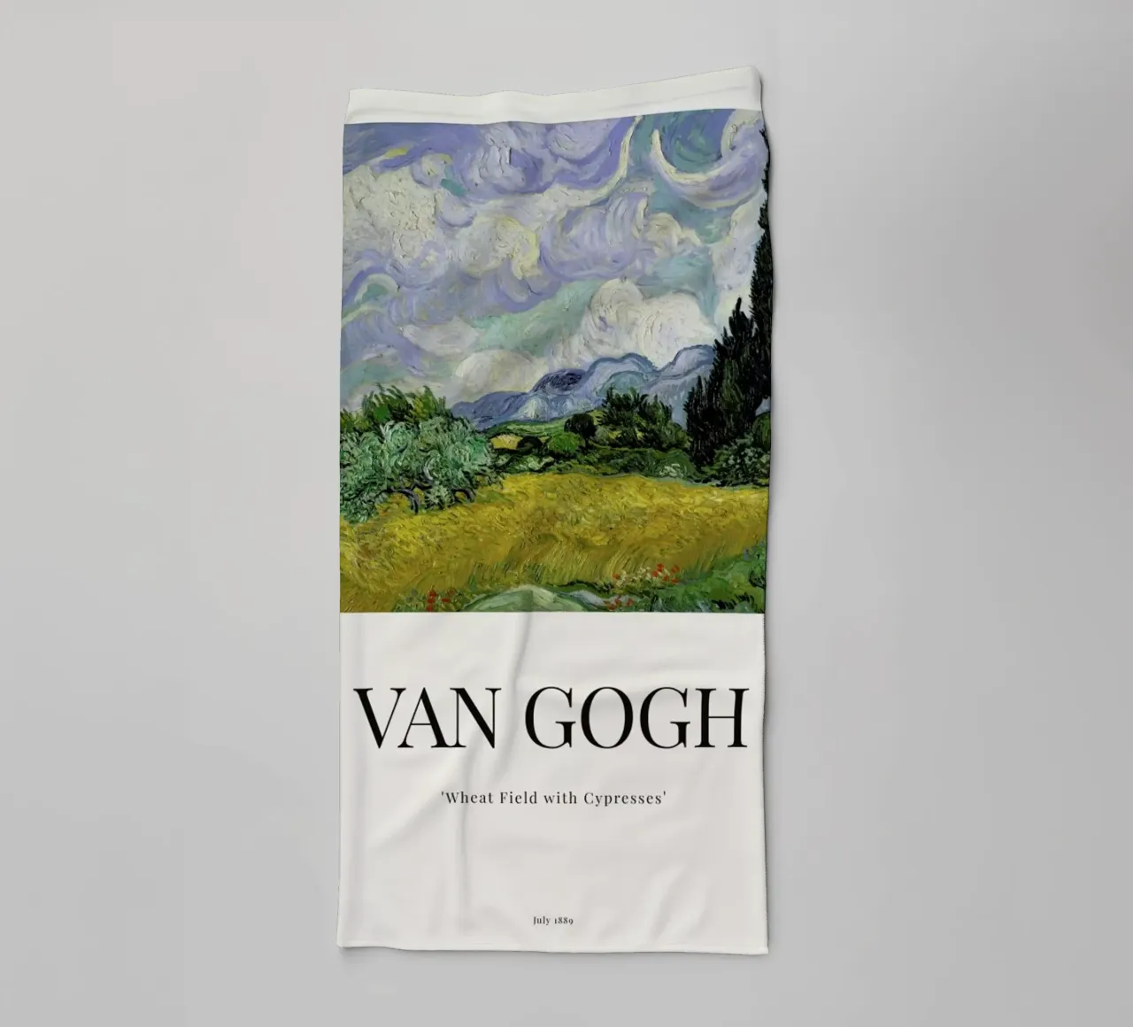 van Gogh - Wheat Field with Cypresses asciugamano da bagno da ARTOTHEK