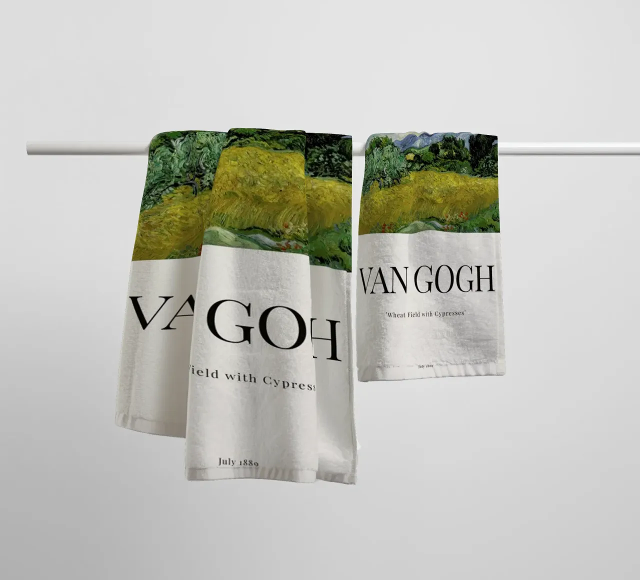 van Gogh - Wheat Field with Cypresses asciugamano da bagno da ARTOTHEK