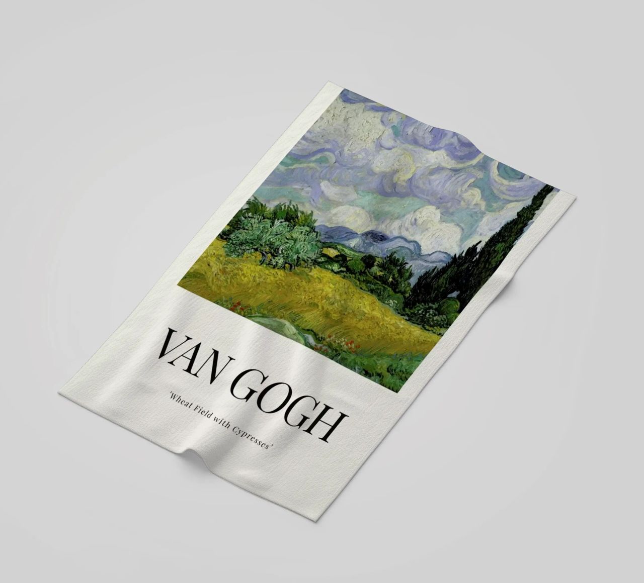 van Gogh - Wheat Field with Cypresses beach towel by ARTOTHEK