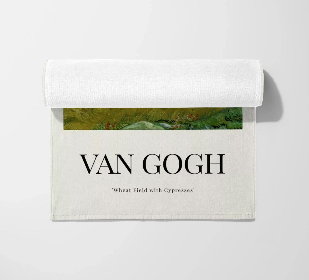 van Gogh - Wheat Field with Cypresses beach towel by ARTOTHEK