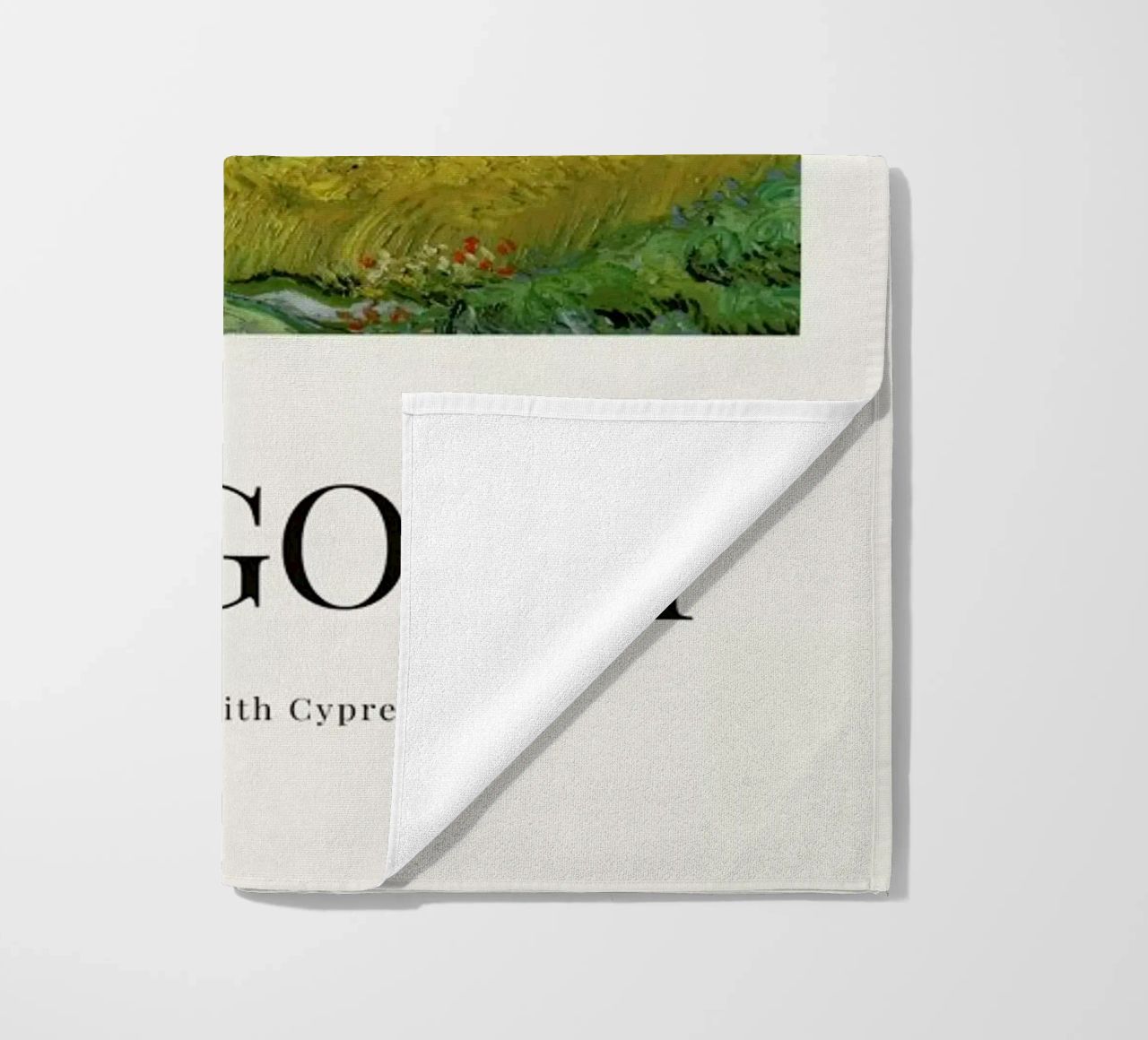 van Gogh - Wheat Field with Cypresses beach towel by ARTOTHEK