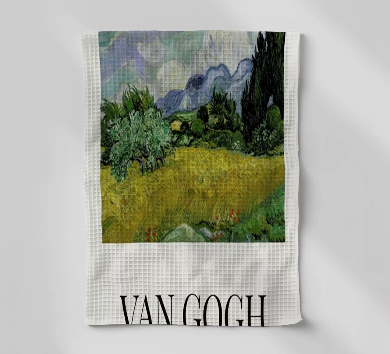 van Gogh - Wheat Field with Cypresses tea towel by ARTOTHEK