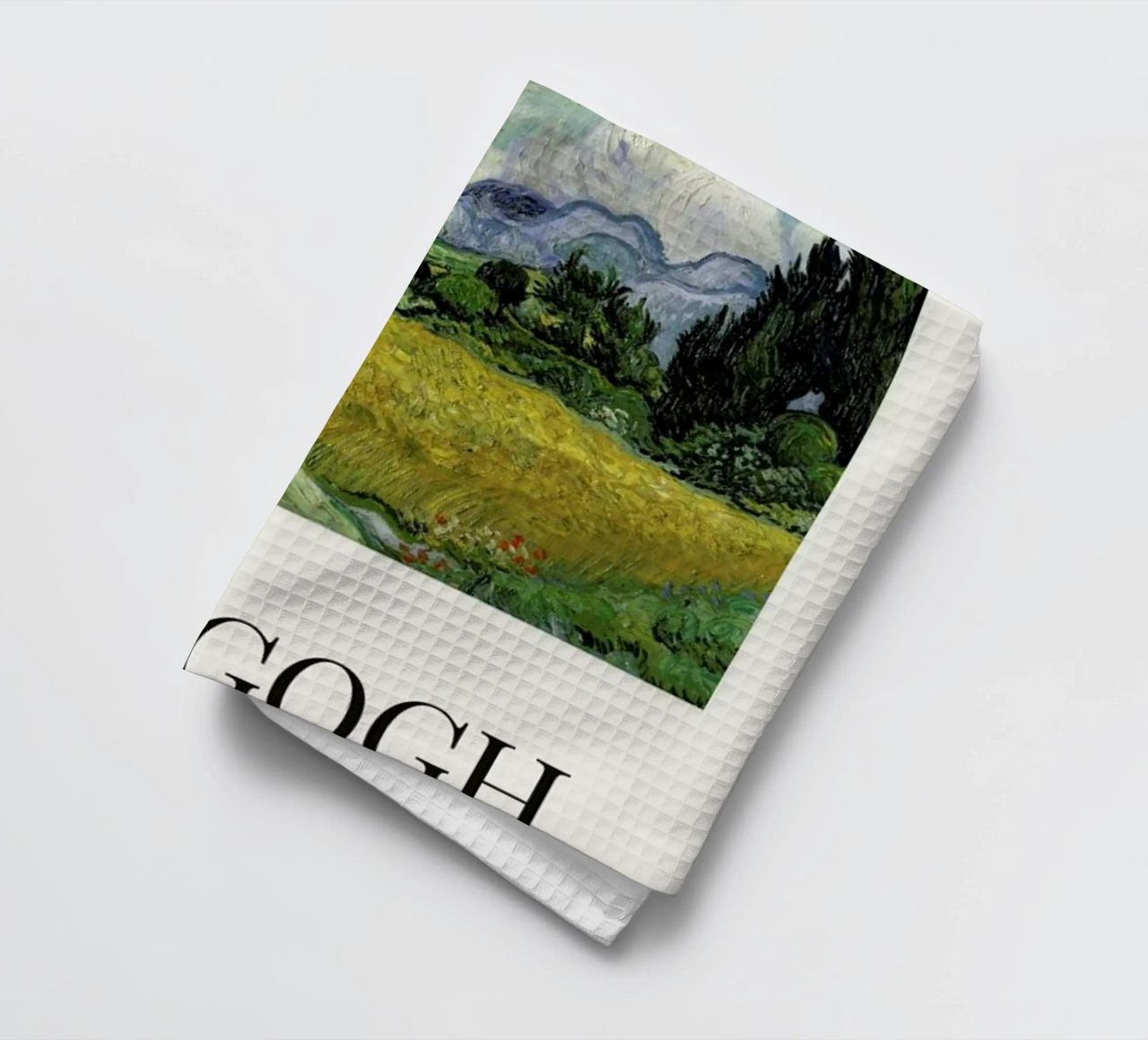 van Gogh - Wheat Field with Cypresses tea towel by ARTOTHEK