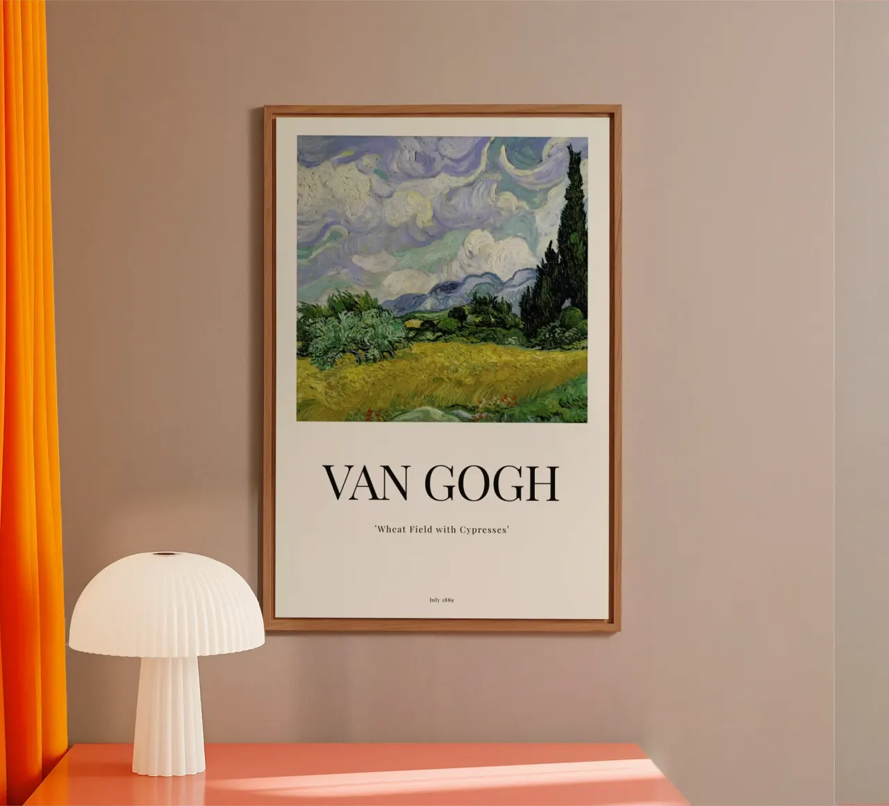 van Gogh - Wheat Field with Cypresses alluminio dibond da ARTOTHEK