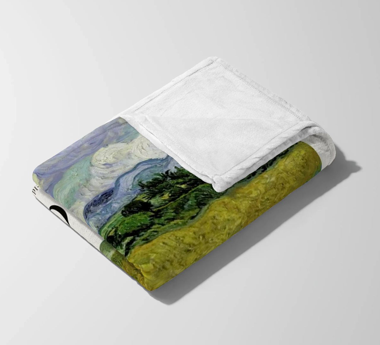 van Gogh - Wheat Field with Cypresses fleece blanket by ARTOTHEK