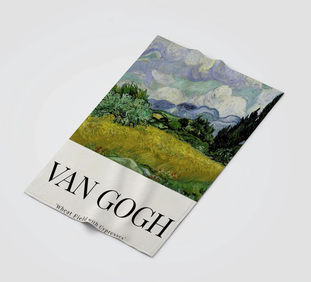 van Gogh - Wheat Field with Cypresses fleece blanket by ARTOTHEK