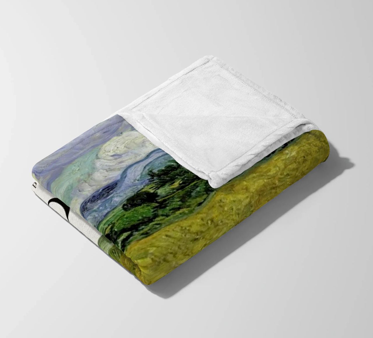 van Gogh - Wheat Field with Cypresses fleece blanket by ARTOTHEK