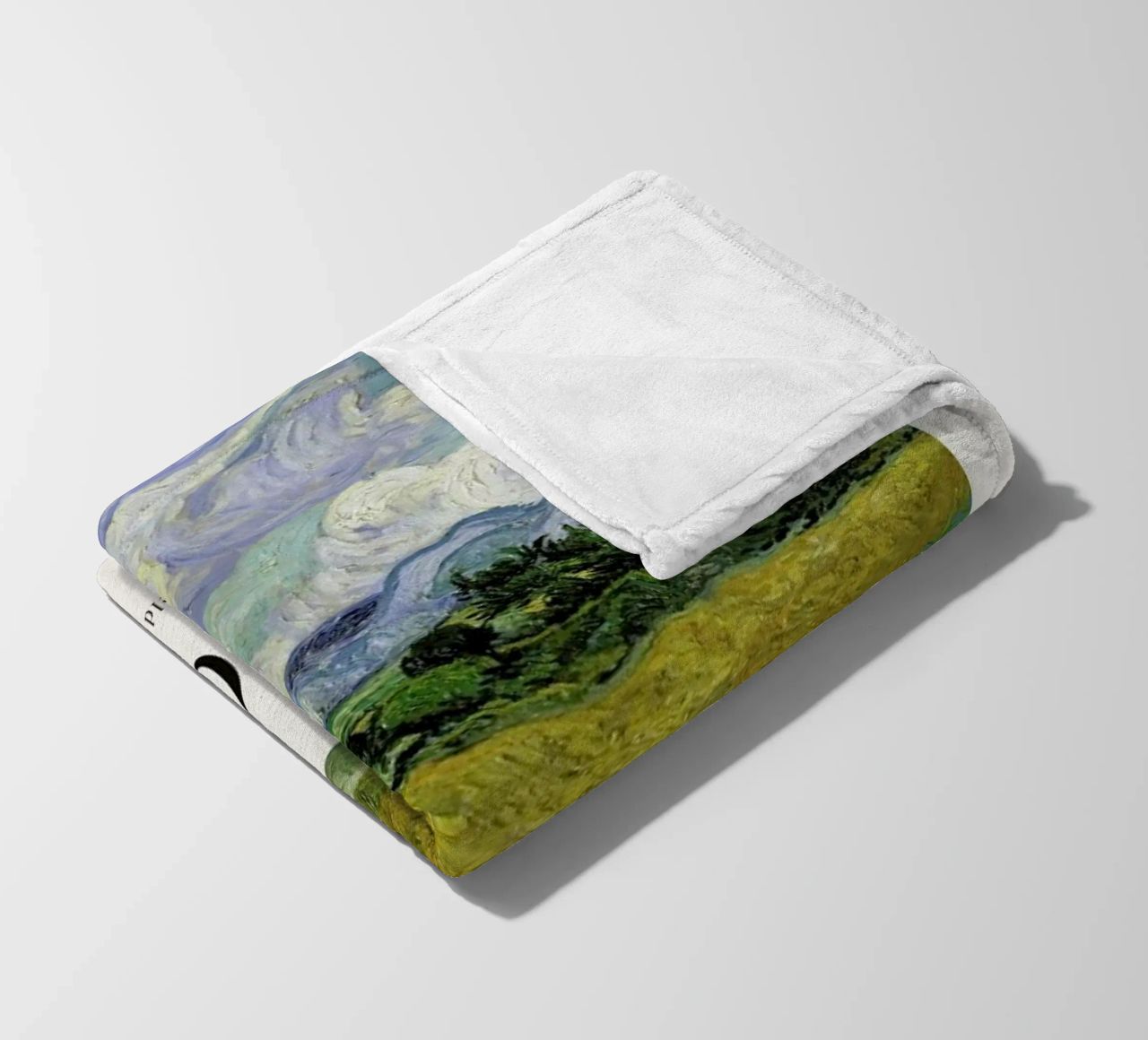 van Gogh - Wheat Field with Cypresses fleece blanket by ARTOTHEK