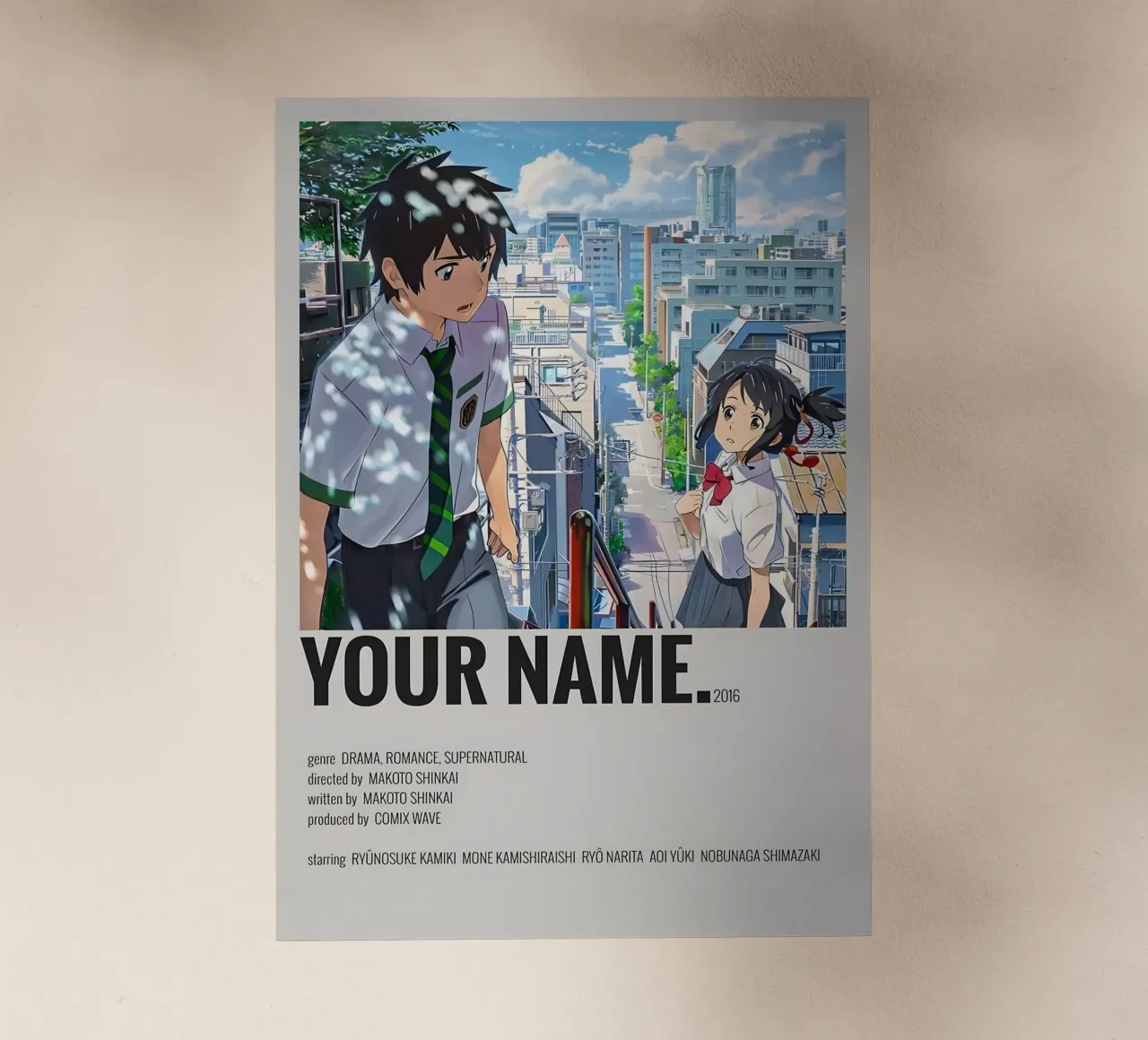 YOUR NAME. 2016 pellicola backlit da Totoya