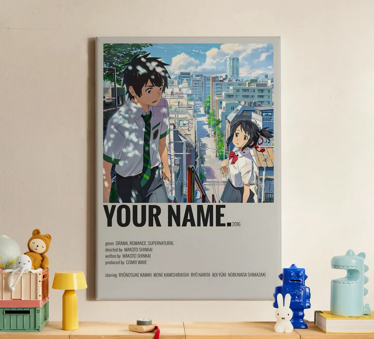 YOUR NAME. 2016 tela con Cornice a cassetta da Totoya