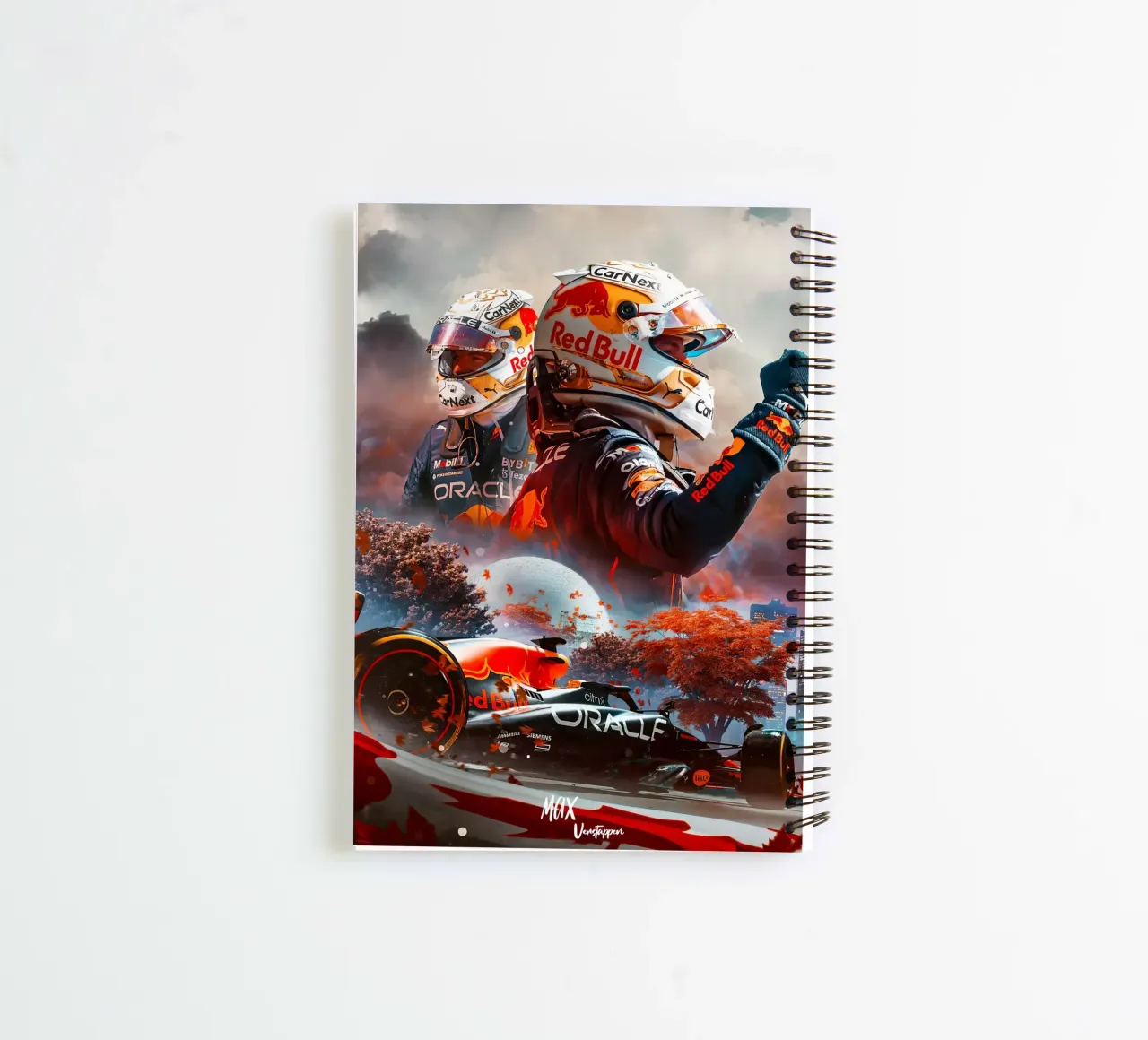 Max Verstapen spiral notebook by Agus Creative