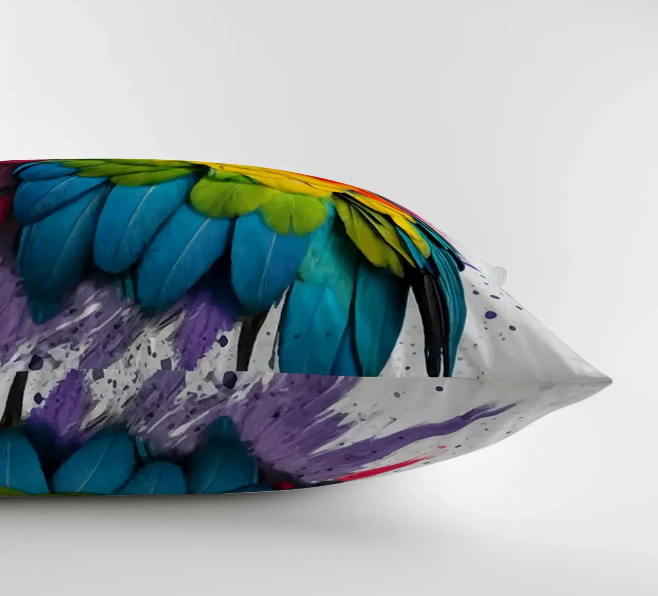 piume di pappagallo colori vivaci cuscino da RJ Peterson