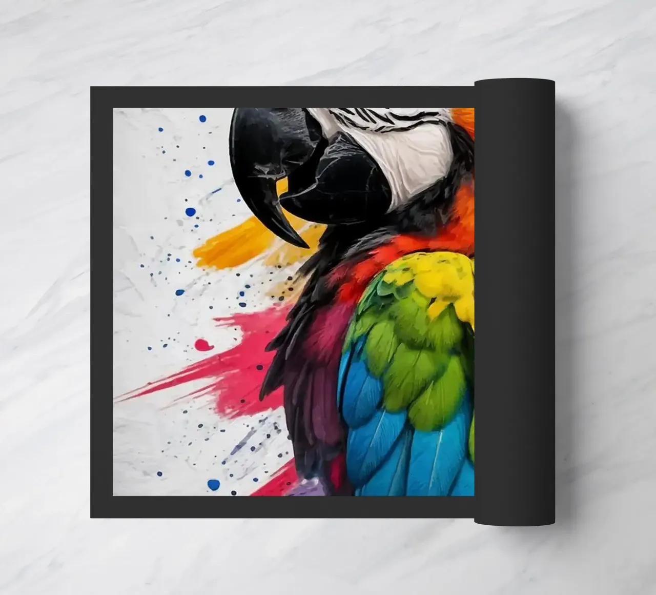 piume di pappagallo colori vivaci zerbino da RJ Peterson