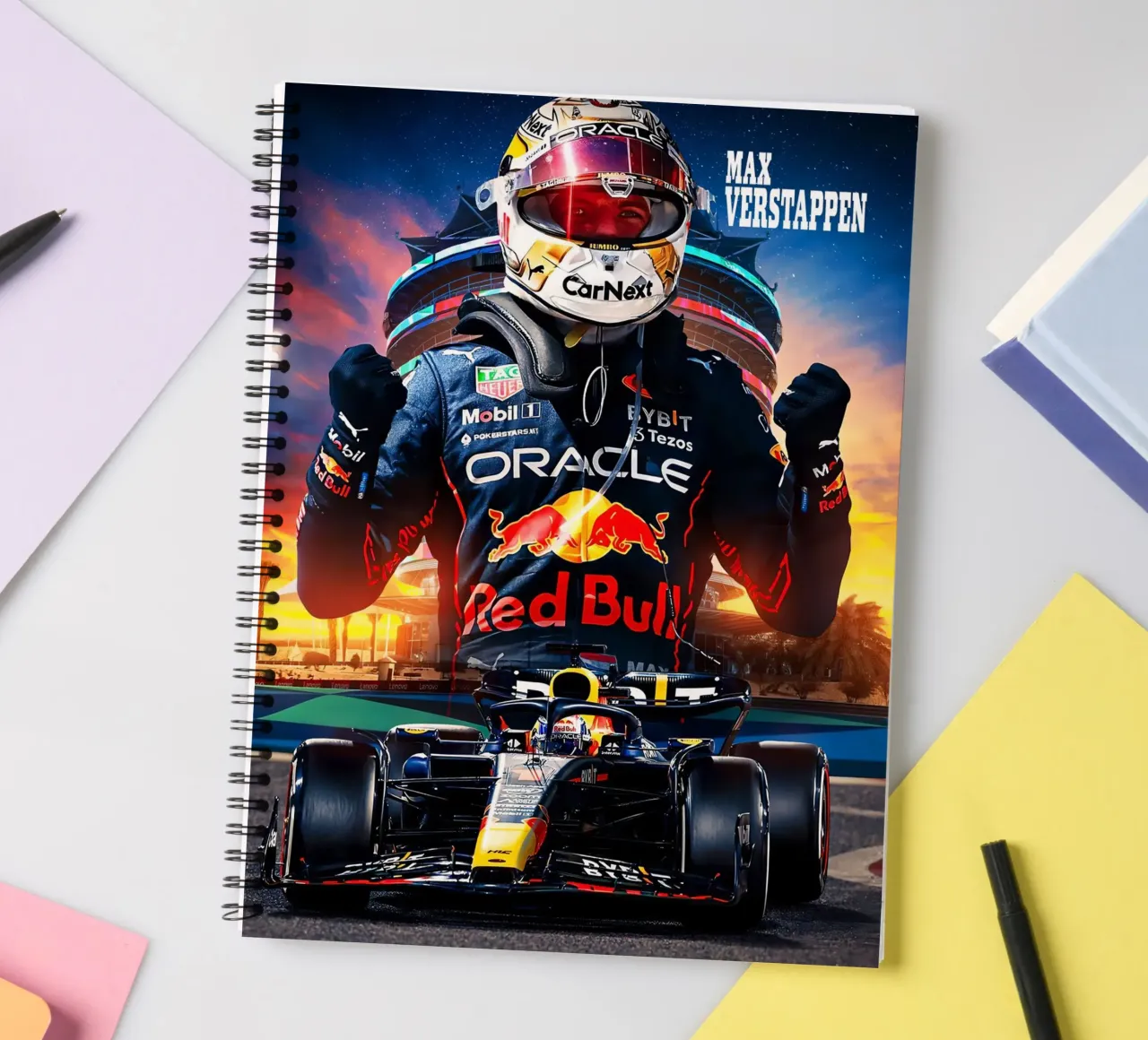 Max Verstappen spiral notebook by Agus Creative