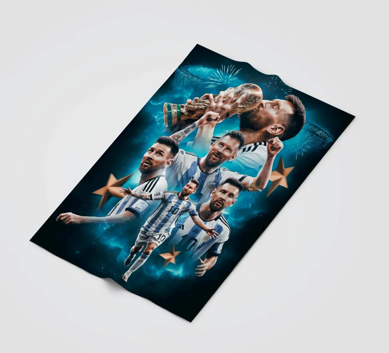 Lionel Messi coperta in pile da Agus Creative