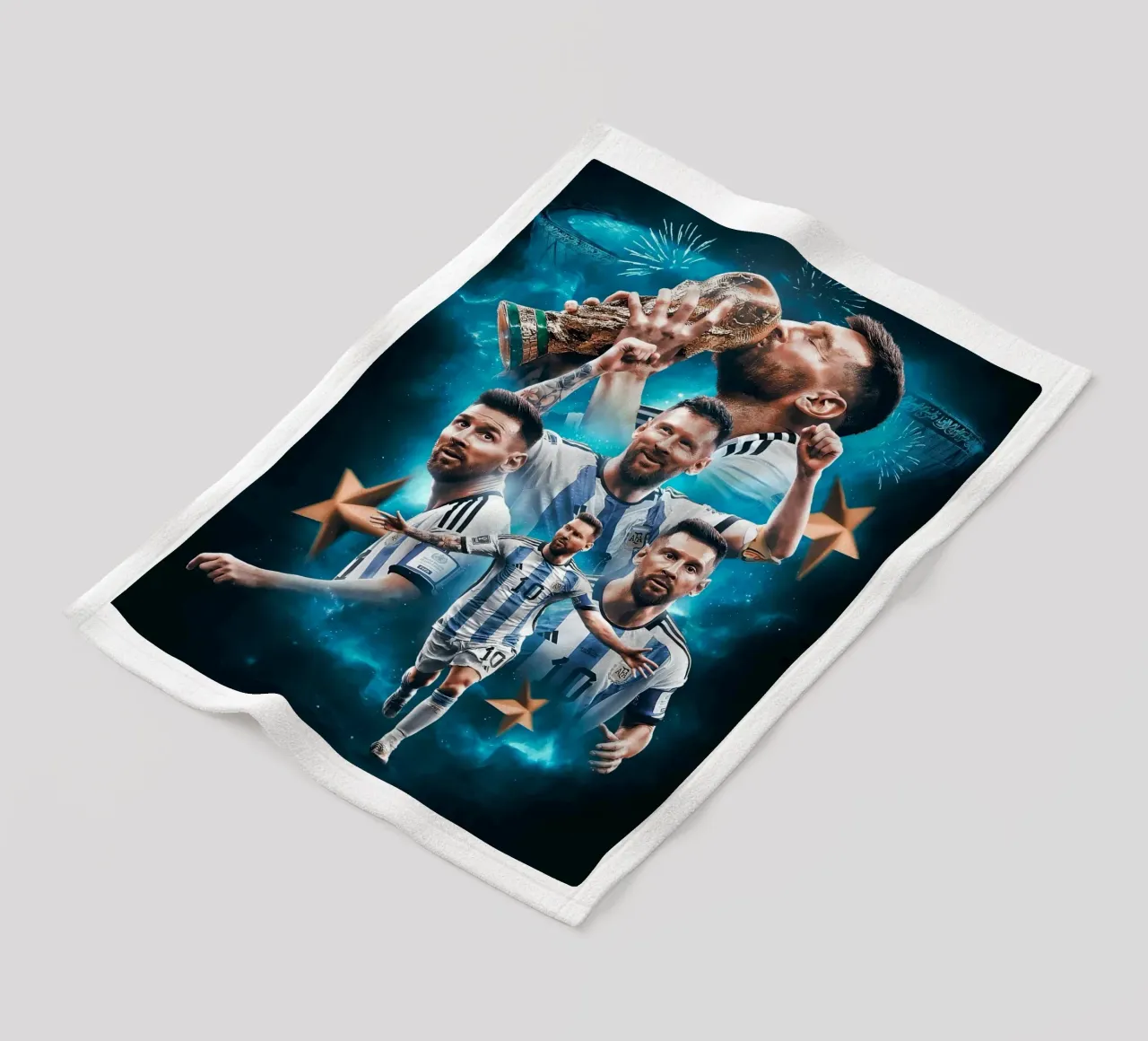 Lionel Messi coperta in pile da Agus Creative