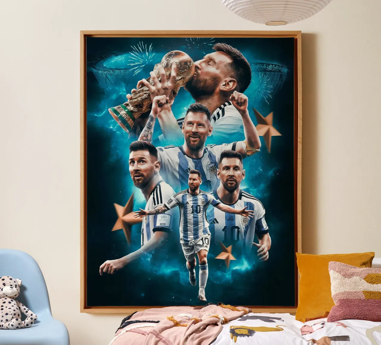 Lionel Messi canvas met Baklijst van Agus Creative