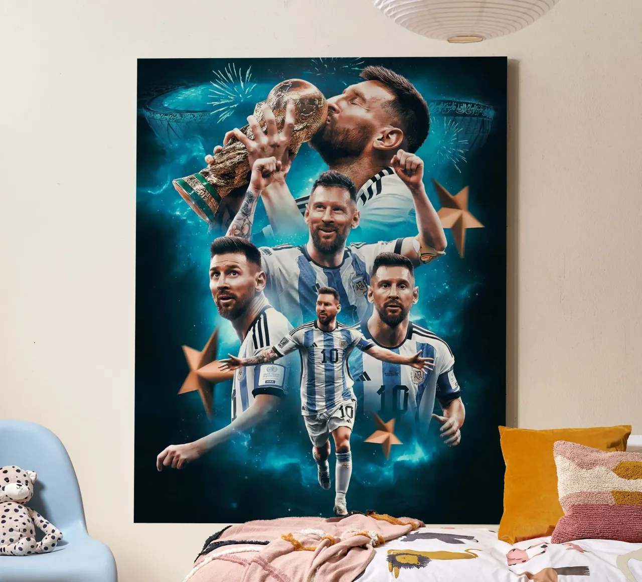 Lionel Messi canvas met Baklijst van Agus Creative