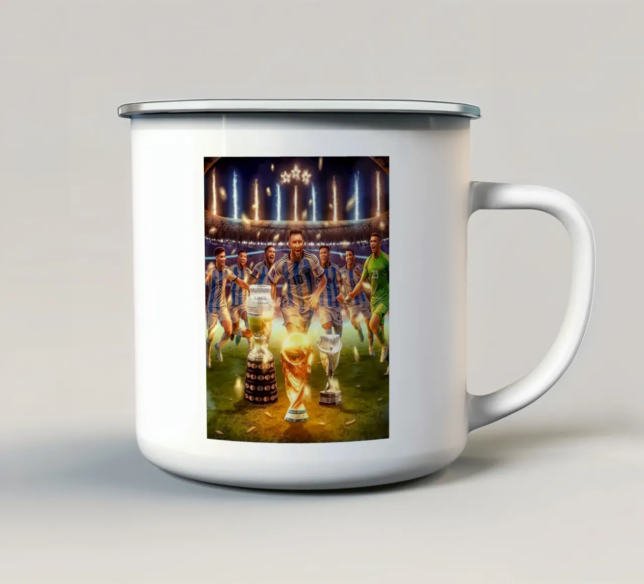 Lionel Messi tazza in smalto da Agus Creative