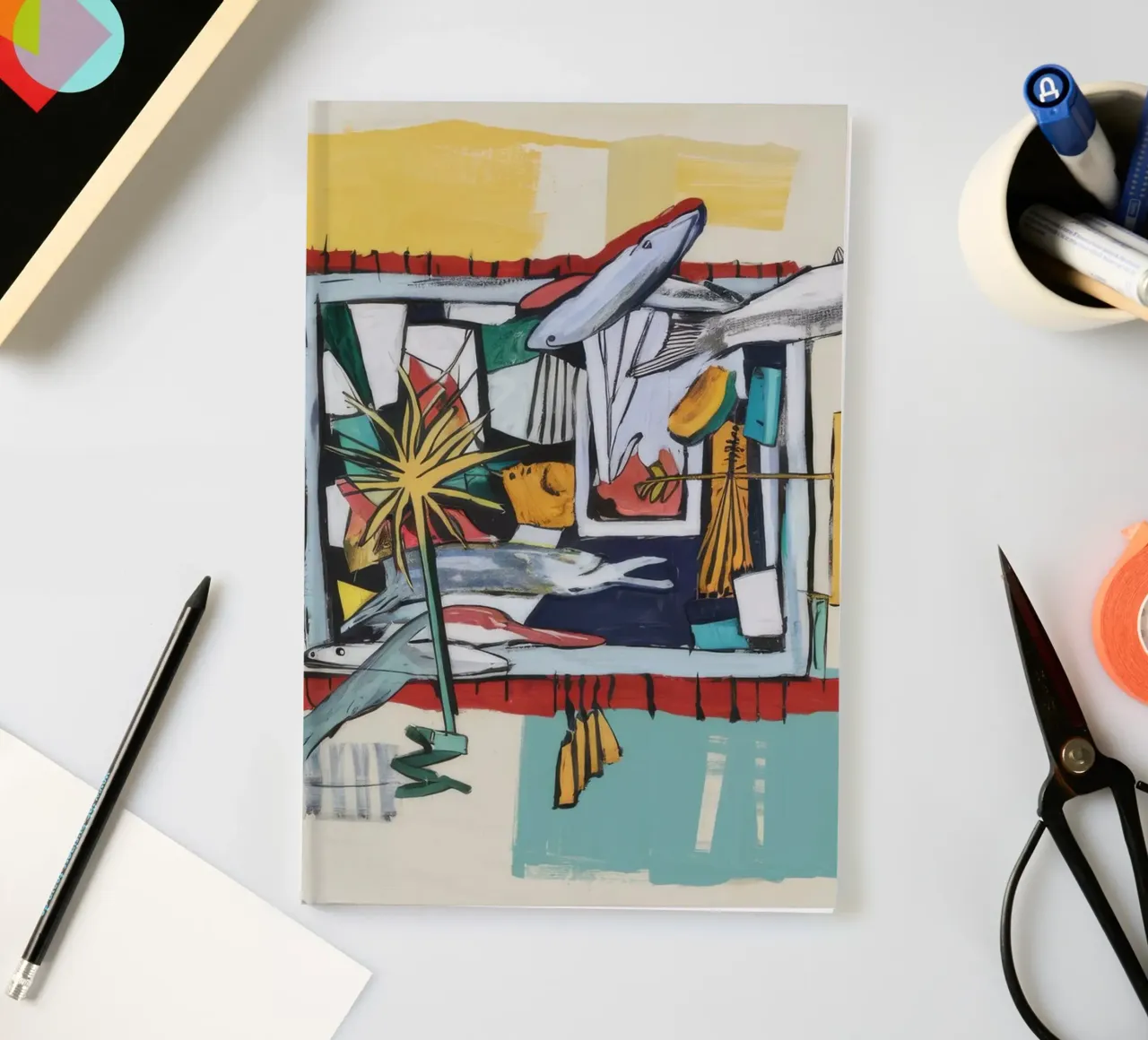 Canvas tropisch droomlandschap notitieboek van Beach Palette