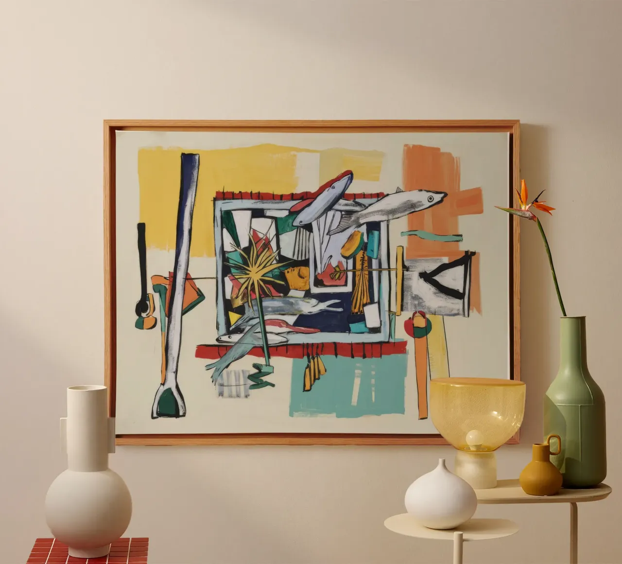Tela Tropical Dreamscape tela con Cornice a cassetta da Beach Palette
