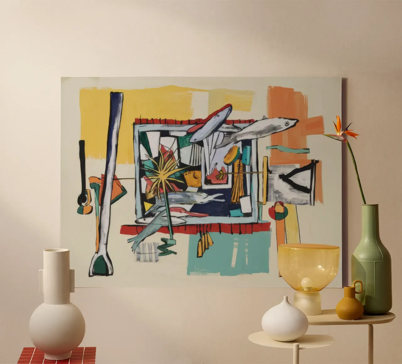 Tela Tropical Dreamscape tela con Cornice a cassetta da Beach Palette