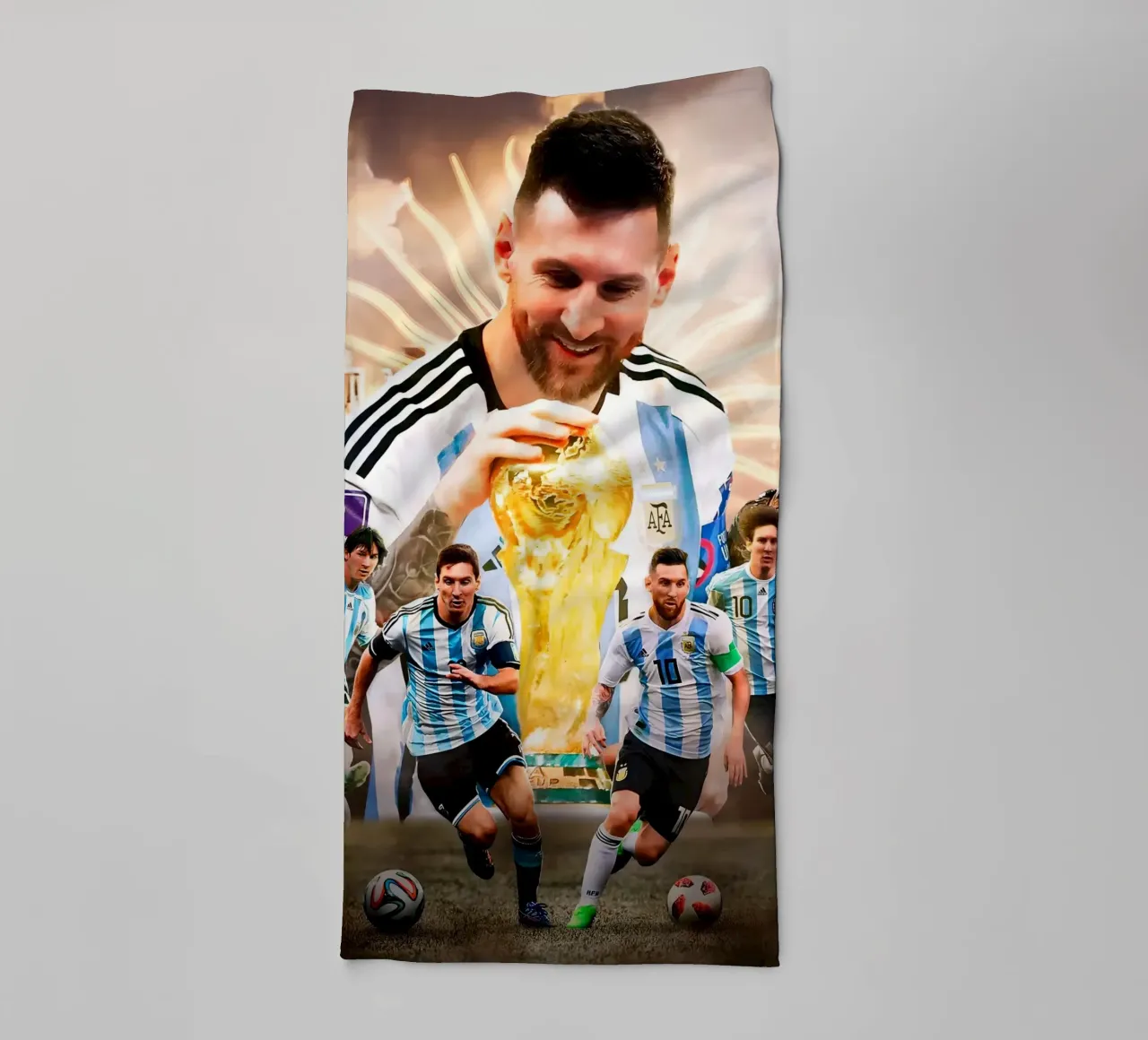 Lionel Messi towel by Agus Creative