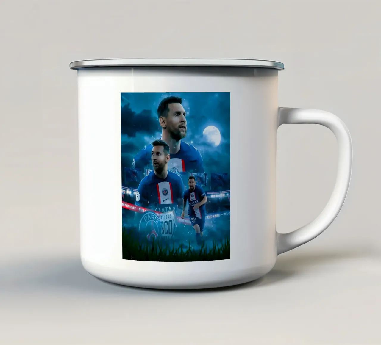 Lionel Messi tazza in smalto da Agus Creative