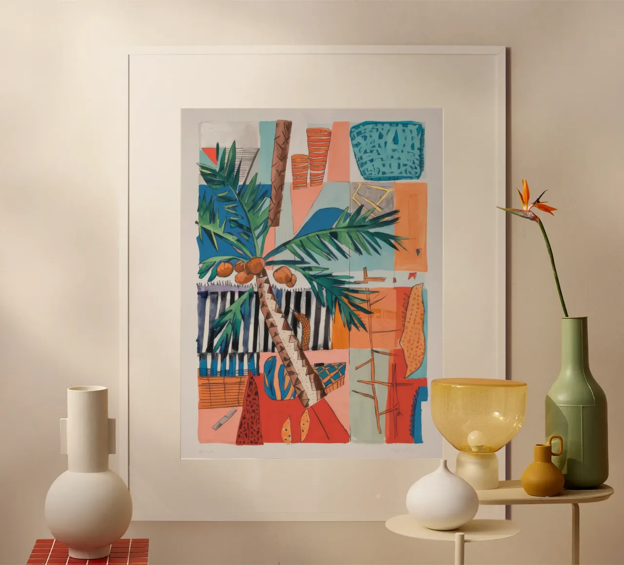 Tela da giardino illuminata dal sole poster da Beach Palette