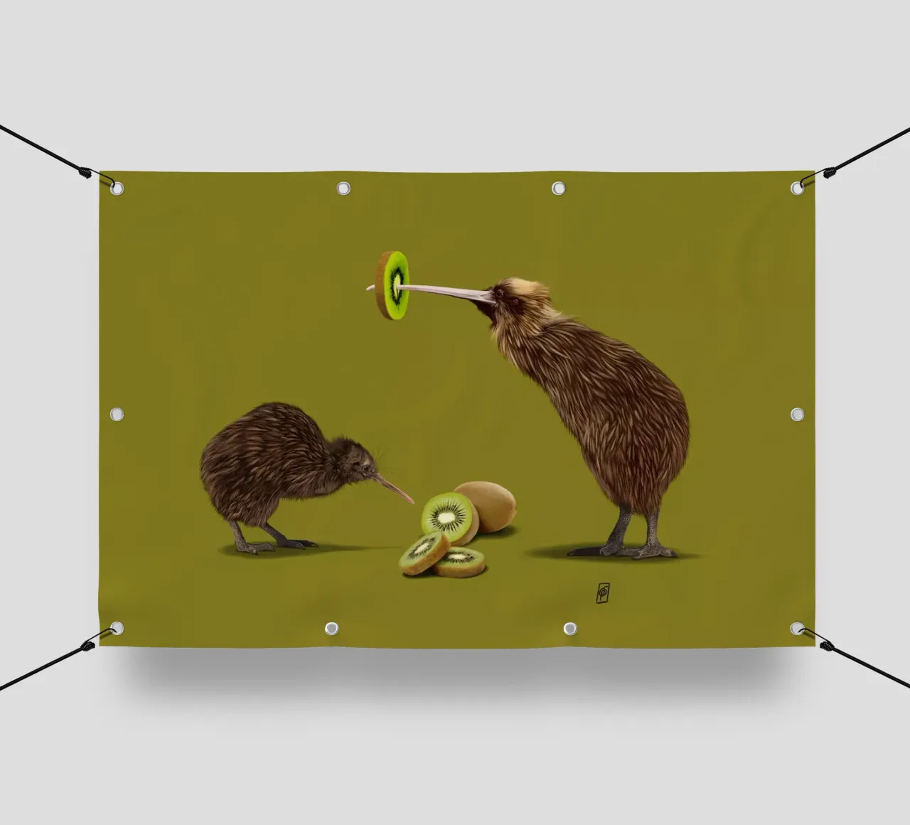 Kiwi (Colour) telo in pvc da Rob Art | Illustration